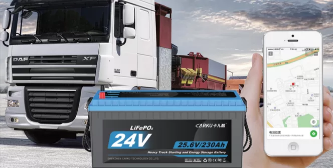 CB-11 24V lithium starting battery with CARKU Battery App monitoring