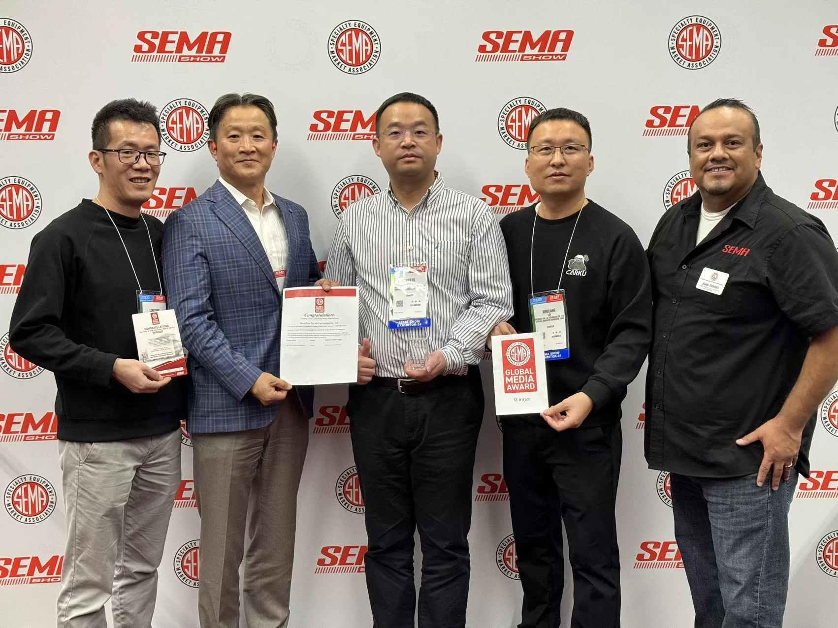CARKU won the “Global Media Award” at the 2024 SEMA Show X CARKU