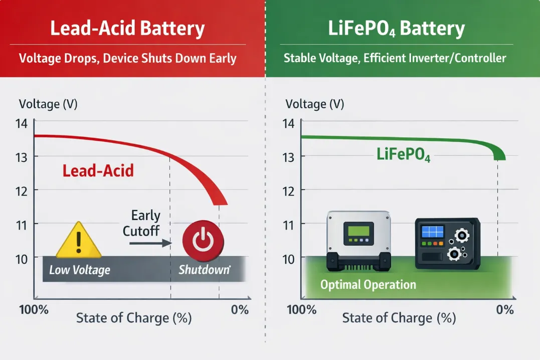Image info: LiFePO4 battery vs Lead-acid battery